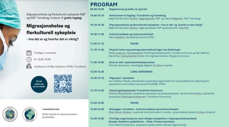 Program fagdag migrasjonshelse i Trondheim