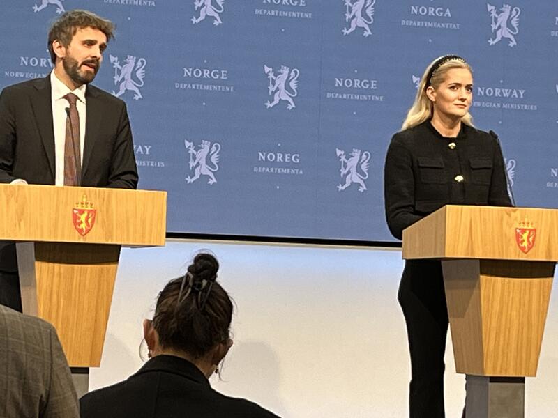 Helseminister Jan Christian Vestre og justis- og beredskapsministeren Emilie Enger Mehl 